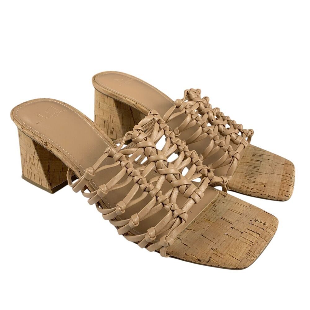 Marc Fisher Tan Woven Sandals